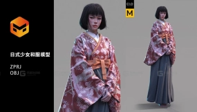 日式少女和服模型