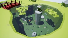 【UE】动画池塘鱼  Animated Pond Fish