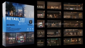 【贴图】商店室内环境3D视差贴图 WParallax – Retail 3 Eatery