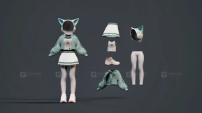 可爱动漫女孩套装 - Cute Anime Girl Outfit