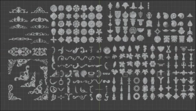欧式雕花白模 European Style Carved White Mold