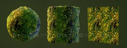 Substance Designer次世代PBR卡通风格化植被及植物覆盖森林地面SD材质（SBS格式）