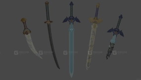 所有剑的变体（王国之泪）3D模型-2 - All variations of swords (TOTK) 3D model-2