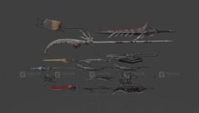 噬血代码武器 - Weapons Code Vein 3D model-0
