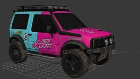 越野车火球款 - Offroader Fire ball 3D model-13