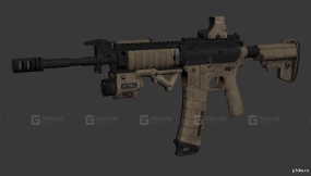 M4卡宾枪-M4 3D model