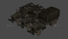GMC CCKW重型运输车 - GMC CCKW heavy transport truck 3D model-141