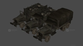 GMC CCKW重型运输车 - GMC CCKW heavy transport truck 3D model-141