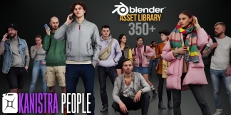 Blender各类人物角色3D模型资产  Kanistra People Asset Library