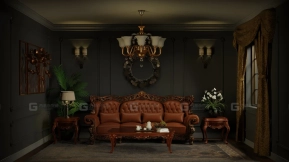 场景-复古皇家客厅 - Scene- Vintage Royal Living Room