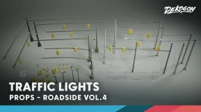 【UE5.1】路边交通信号灯第四卷 ROADSIDE VOL.4 - Traffic Lights (Mid Poly)