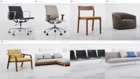 座椅家具模型  Viz-People 3D Seating Furniture FBX