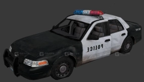 警车受损款 - Car police damage 3D model-109
