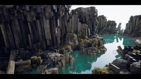 【UE】玄武岩柱与岩石21种类型 - 资产套件PBR  Basalt Columns and Rocks 21 Types - AssetKit PBR