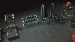 【UE】健身房器材设备道具合集  Gym Props PACK