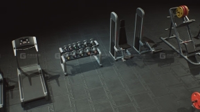 【UE】健身房器材设备道具合集  Gym Props PACK