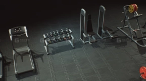 【UE】健身房器材设备道具合集  Gym Props PACK