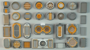 30+工业组合部件 Industrial Kitbash 1 - 30 Pieces