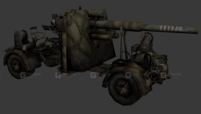 88毫米防空炮车轮-18 - Flak 88mm whels 3D model-18