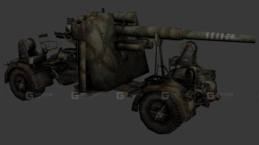 88毫米防空炮车轮-18 - Flak 88mm whels 3D model-18