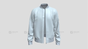 飞行员拉链夹克外套模型 Bomber Jacket Unzipped