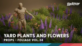 【UE】植被系列VOL.34  庭院植物与花朵 Foliage VOL.34- Yard Plants and Flowers (Low Poly)