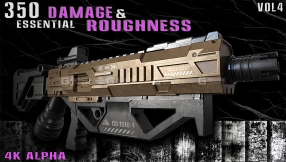 脏污划痕破损mask 350 Essential Damage & Roughness Alpha 