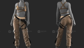 女性特工工装裤服装教程