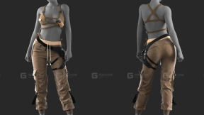 女性特工工装裤服装教程