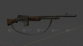 勃朗宁1918式自动步枪-BAR 1918 3D model-22