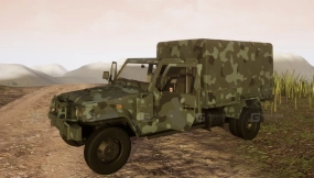 【UE】可驾驶军事越野车卡车模型 Light Military Vehicle