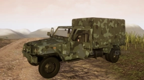 【UE】可驾驶军事越野车卡车模型 Light Military Vehicle