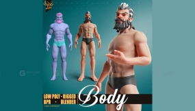 风格化男性战士角色（绑定） - Stylized Male Character Warrior-Rigged
