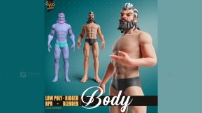 风格化男性战士角色（绑定） - Stylized Male Character Warrior-Rigged