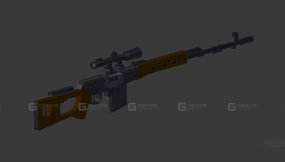 低多边形德拉贡诺夫 - Low Poly Dragunov 3D model-41