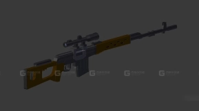 低多边形德拉贡诺夫 - Low Poly Dragunov 3D model-41