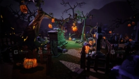 【UE】万圣节墓地场景套装  Halloween Cemetery Set