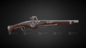 17世纪轮锁手枪 [动画] 17th century Wheellock Pistol [Animated]