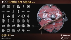 凯尔特风格图腾图案纹理Alpha贴图 BA_Celtic Art Alpha.Vol1