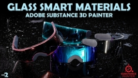 玻璃智能材质遮罩  Glass Smart Material VOL2 - Adobe Substance 3d Painter