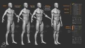男性自定义基础模型  Male Custom Basemesh