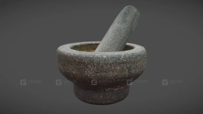 花岗岩研钵与研杵 - Granite Mortar and Pestle