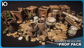 【UE】废墟宝藏道具包  Ruins Treasure Prop Pack