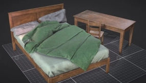卧室家具套装 - 游戏就绪 Bedroom Furniture Set - Game Ready