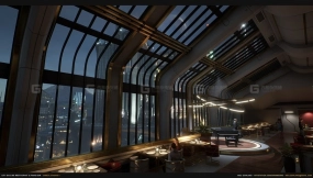 【UE】餐厅和钢琴酒吧  City Skyline Restaurant & Piano Bar