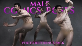 (A) 男性漫画姿态 艺术家参考照片包 532张JPEG图像 非AI生成 Male Comics Poses Reference Photo Pack For Artists 532 JPEGs noAI