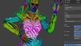Blender一键自动蒙皮插件Adaptive Auto Skinning发布