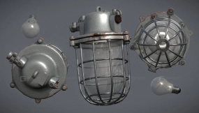 复古工业笼式灯 Vintage Industrial Caged Light