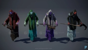 【UE】怪物巫师死神角色模型动画 Monsters - Wraith
