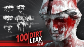【贴图】100张污迹泄露破旧图片素材 100 Dirt Leak Alpha Vol.01